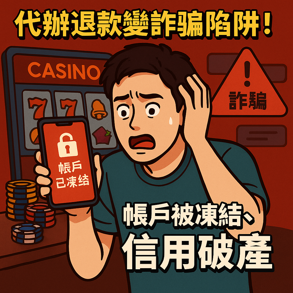 代辦退費 詐騙幫兇 娛樂城 退款陷阱 信用破產 3A娛樂城
